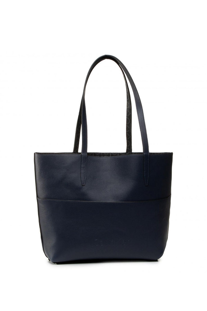 Calvin Klein Mono Ombre Shopper Rev Md Kadın Kol Çantası Navy Mix