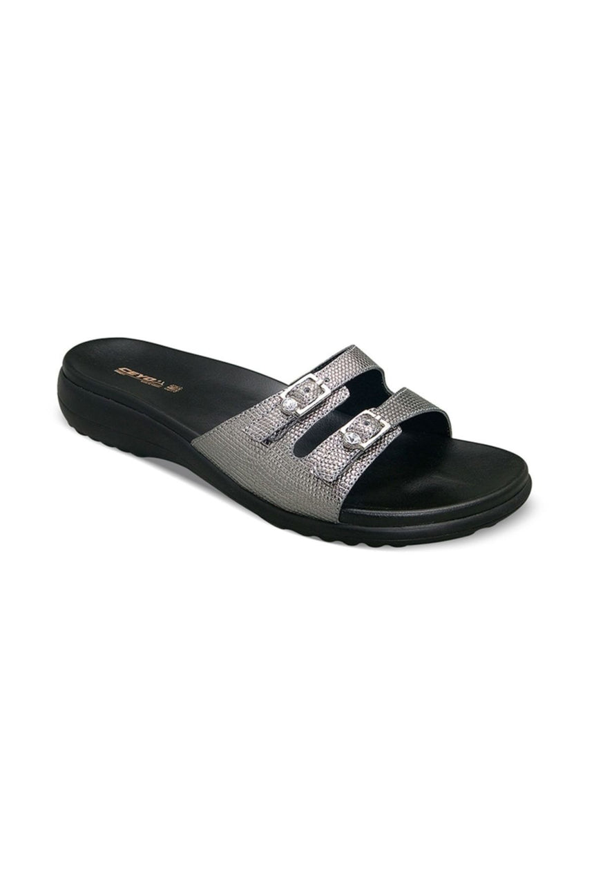 Ceyo Kemer Tokalı Terlik Bronz