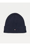 Tommy Hilfiger Pima Cotton Beanie Erkek Bere Blue