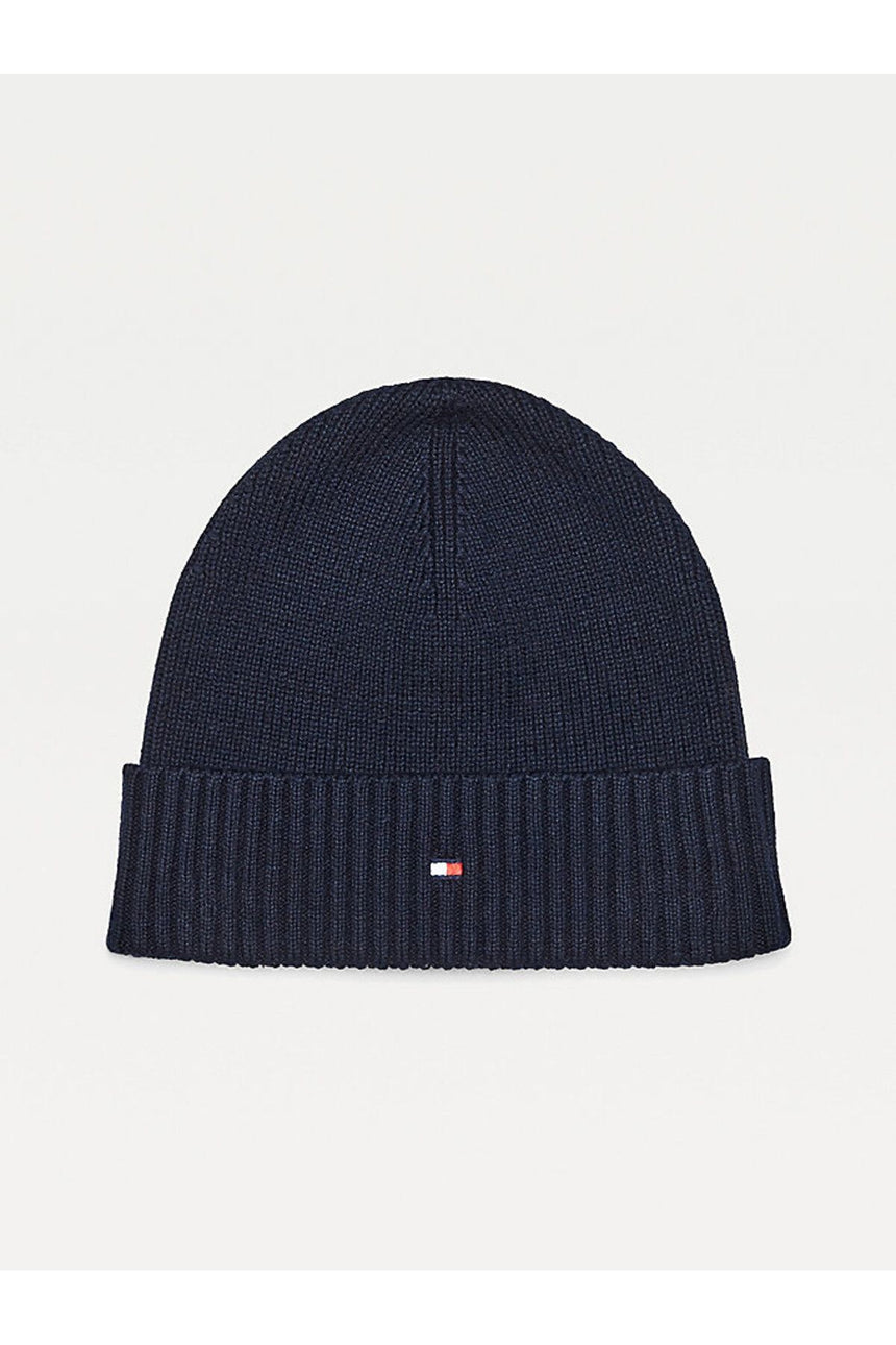 Tommy Hilfiger Pima Cotton Beanie Erkek Bere Blue