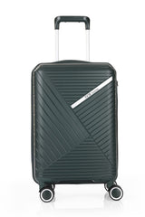 ÇÇS Diagonol Çizgili 75 cm Büyük Boy Valiz Koyu Yeşil