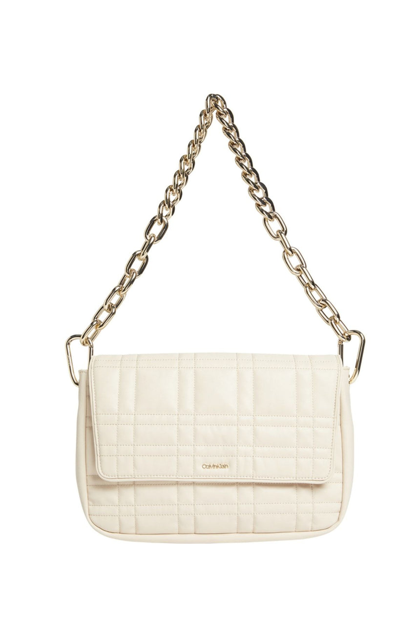Calvin Klein Kapitone Dikişli Zincir Askılı Kadın Çapraz Omuz Çantası Sand
