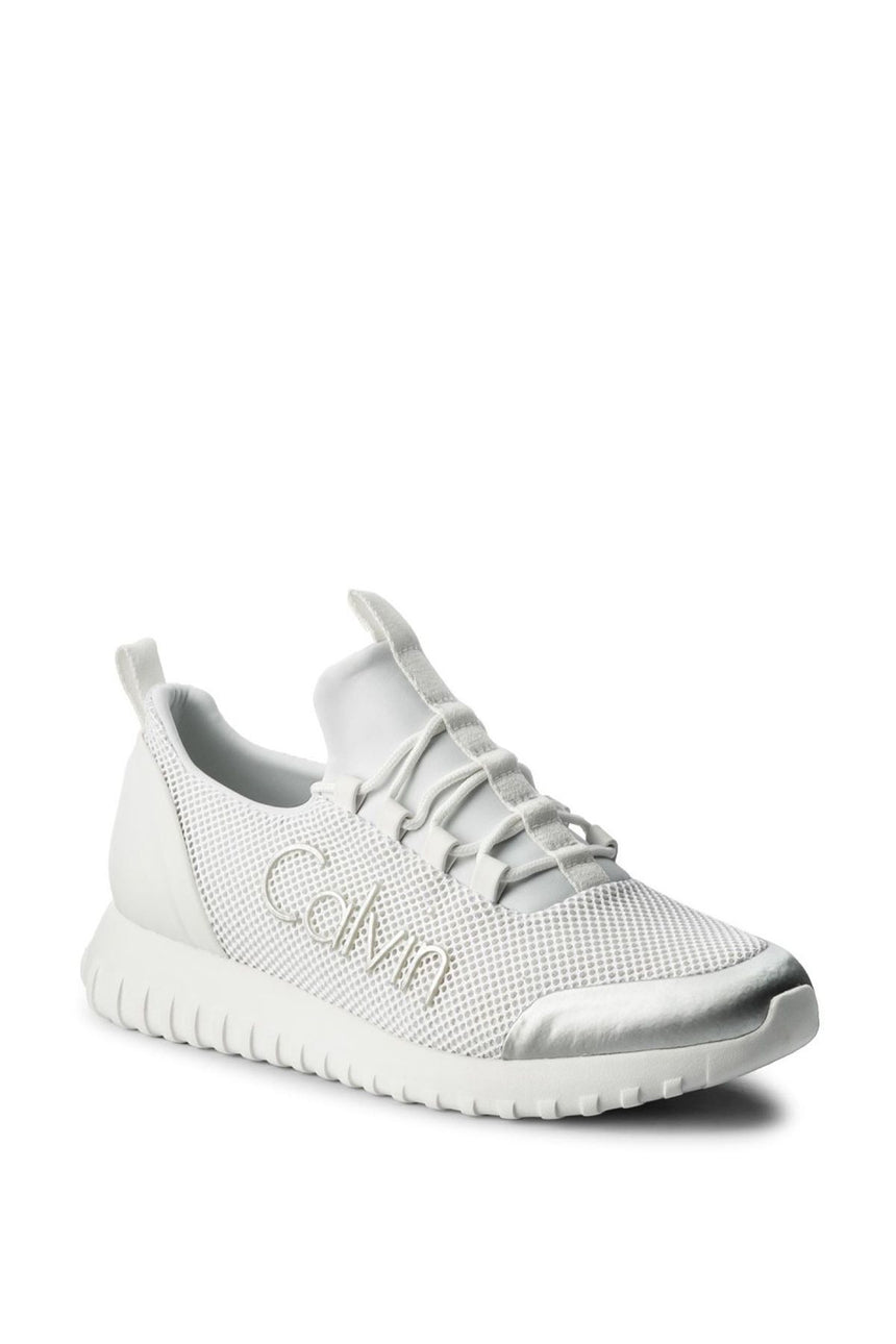 Calvin Klein Ron - Low Top Lace Up - Mesh Erkek Sneakers White / Silver