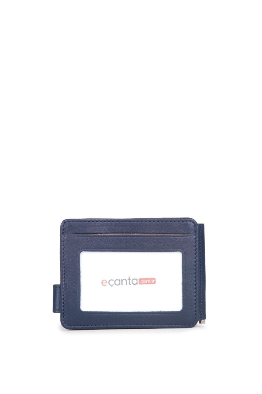 Grande Banknot Tutucu Mini El Portföyü Lacivert - Kahve