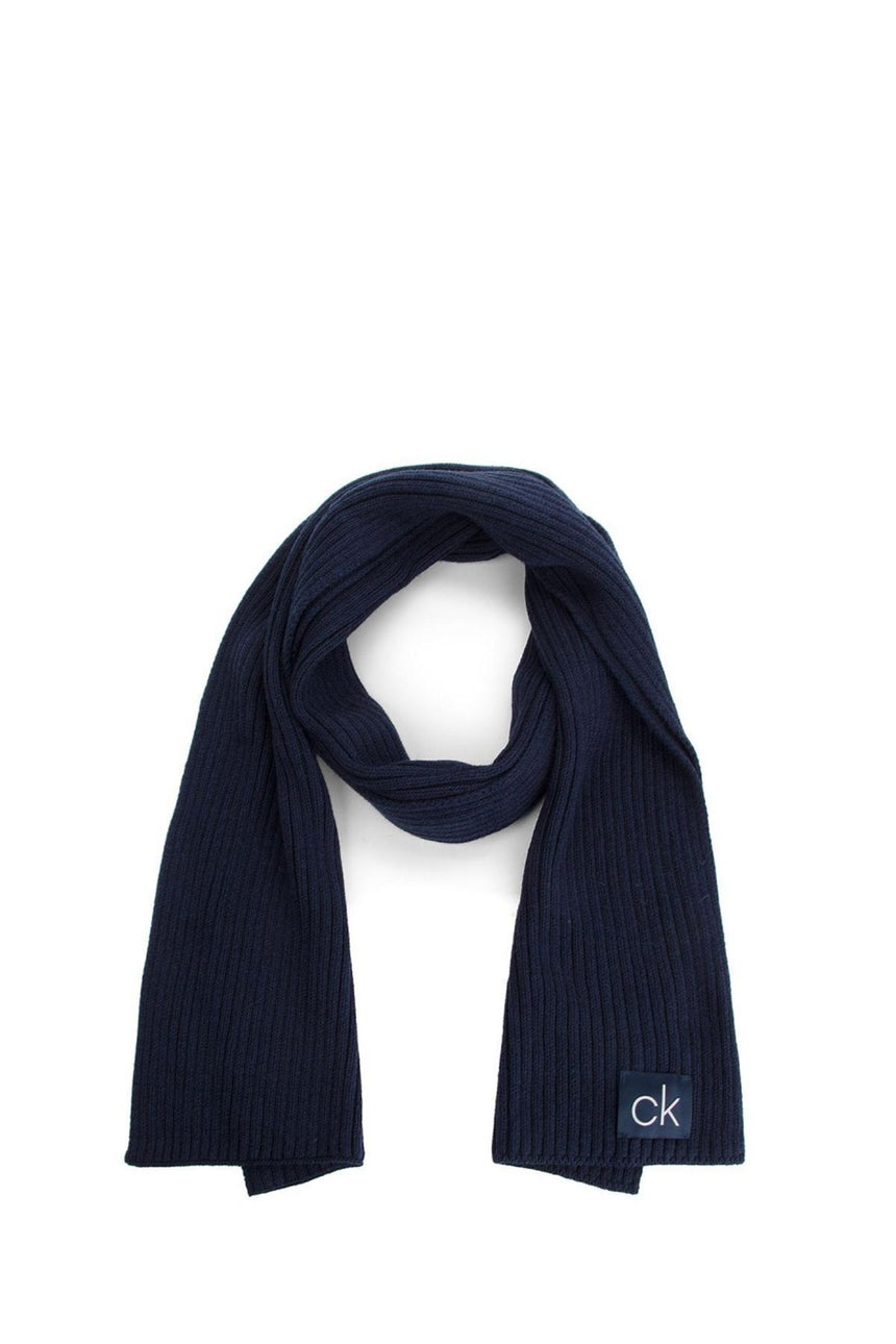 Calvin Klein Basic Rib Erkek Atkı Ve Bere Takımı Dark Navy