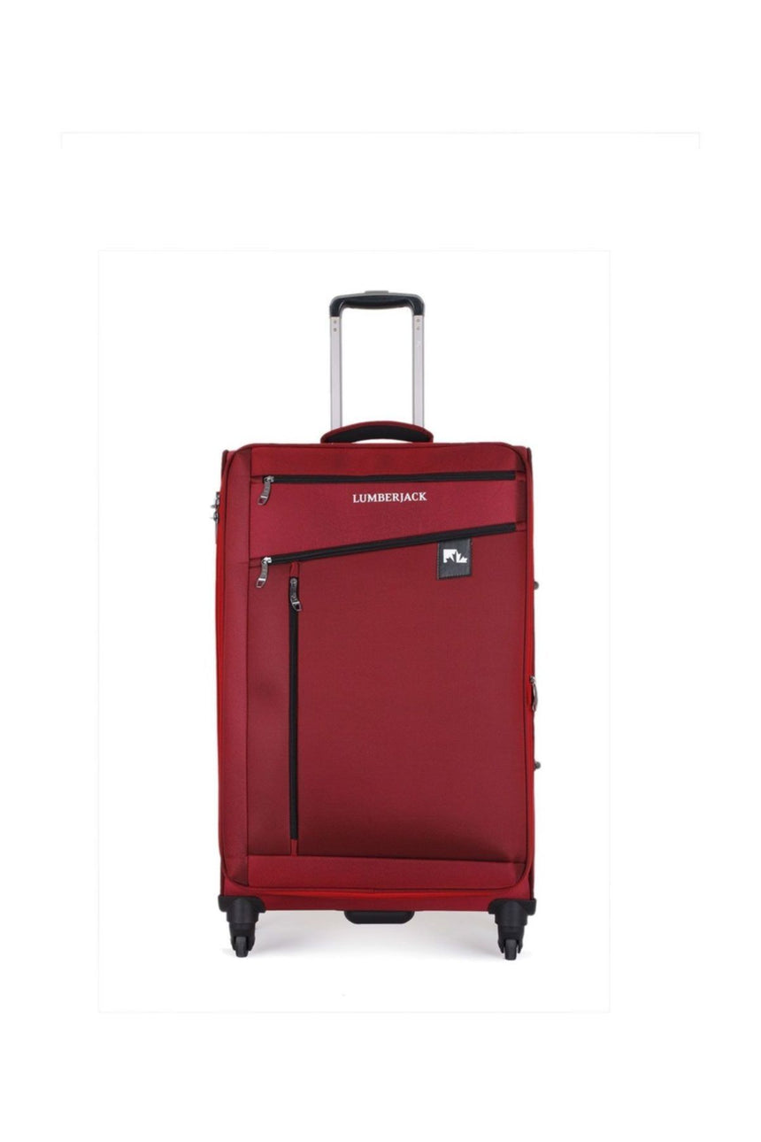 Lumberjack Dört Bölmeli Büyük Boy Valiz Kırmızı