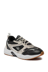 Calvin Klein Retro Tennis Logo Detaylı Sneakers Black/Eggshell/Bright White