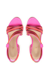 Guess Dress Kadın Topuklu Sandalet Fuxia