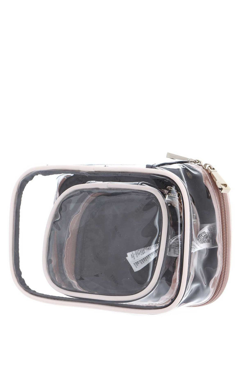 Guess Wilder Vanity Case Makyaj Çantası Nude - Blush Multi