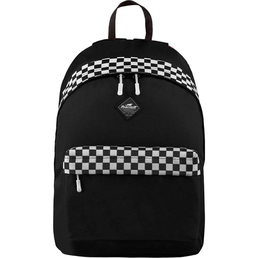 Panther Plaıd Unisex İkokul Çantası Siyah