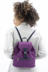 Benetton Kapaklı Kadın Sırt Çantası Mürdüm - Lacivert