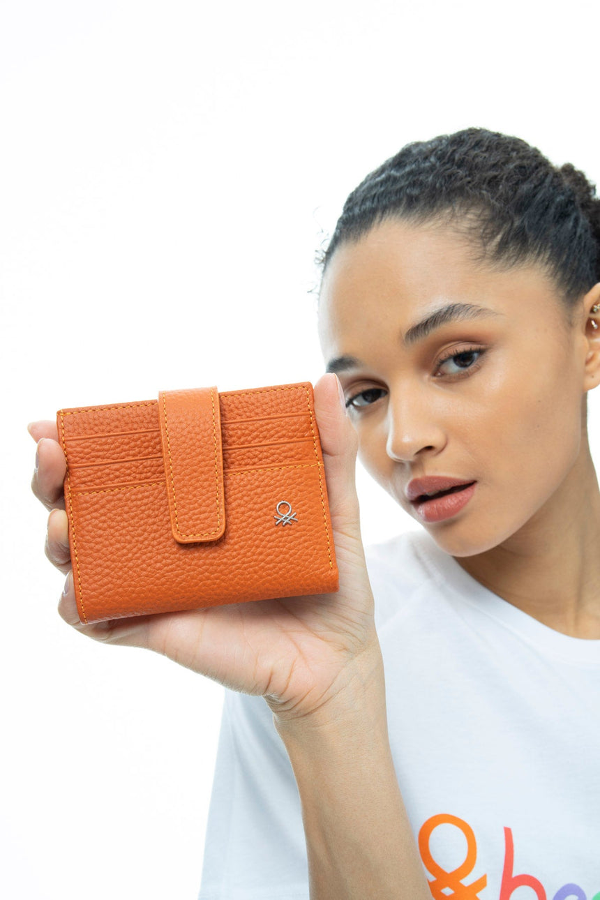 Benetton Çıtçıtlı Kartlık Turuncu