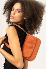 Benetton Manyetik Kapaklı Kadın Omuz Çantası Kiremit