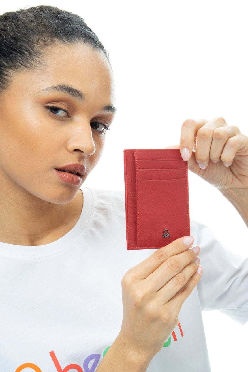 Benetton Logo Detaylı Kartlık Kırmızı