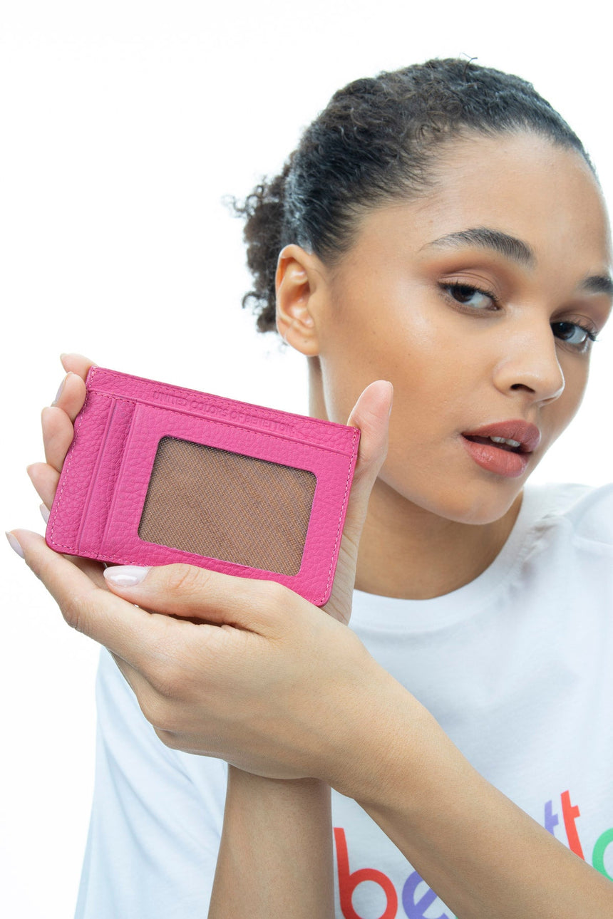 Benetton Logo Detaylı Kartlık Fuşya