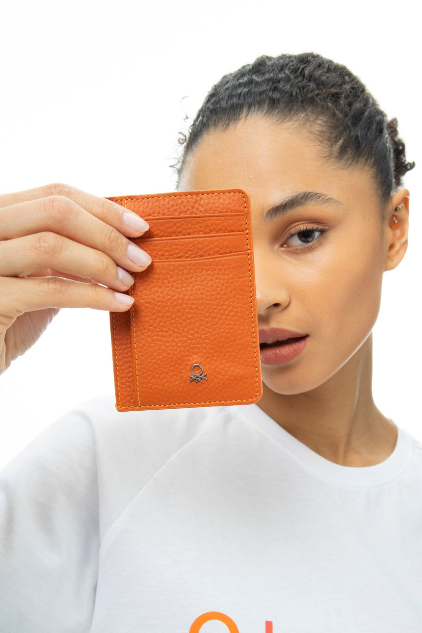 Benetton Logo Detaylı Kartlık Turuncu