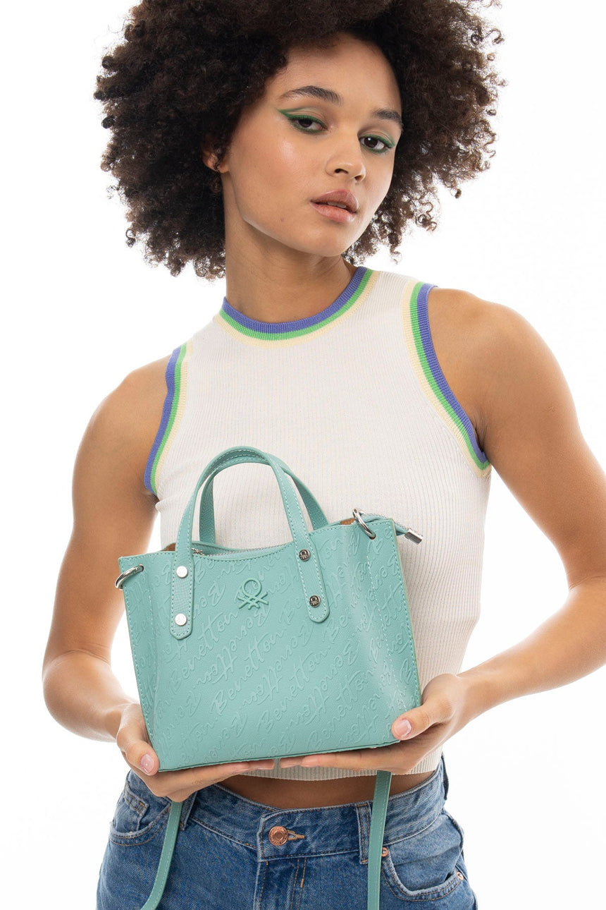 Benetton Çapraz Askılı Kadın Çantası Su Yeşili