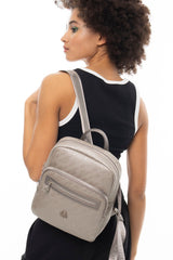 Benetton Logo Baskı Detaylı Sırt Çantası Altın