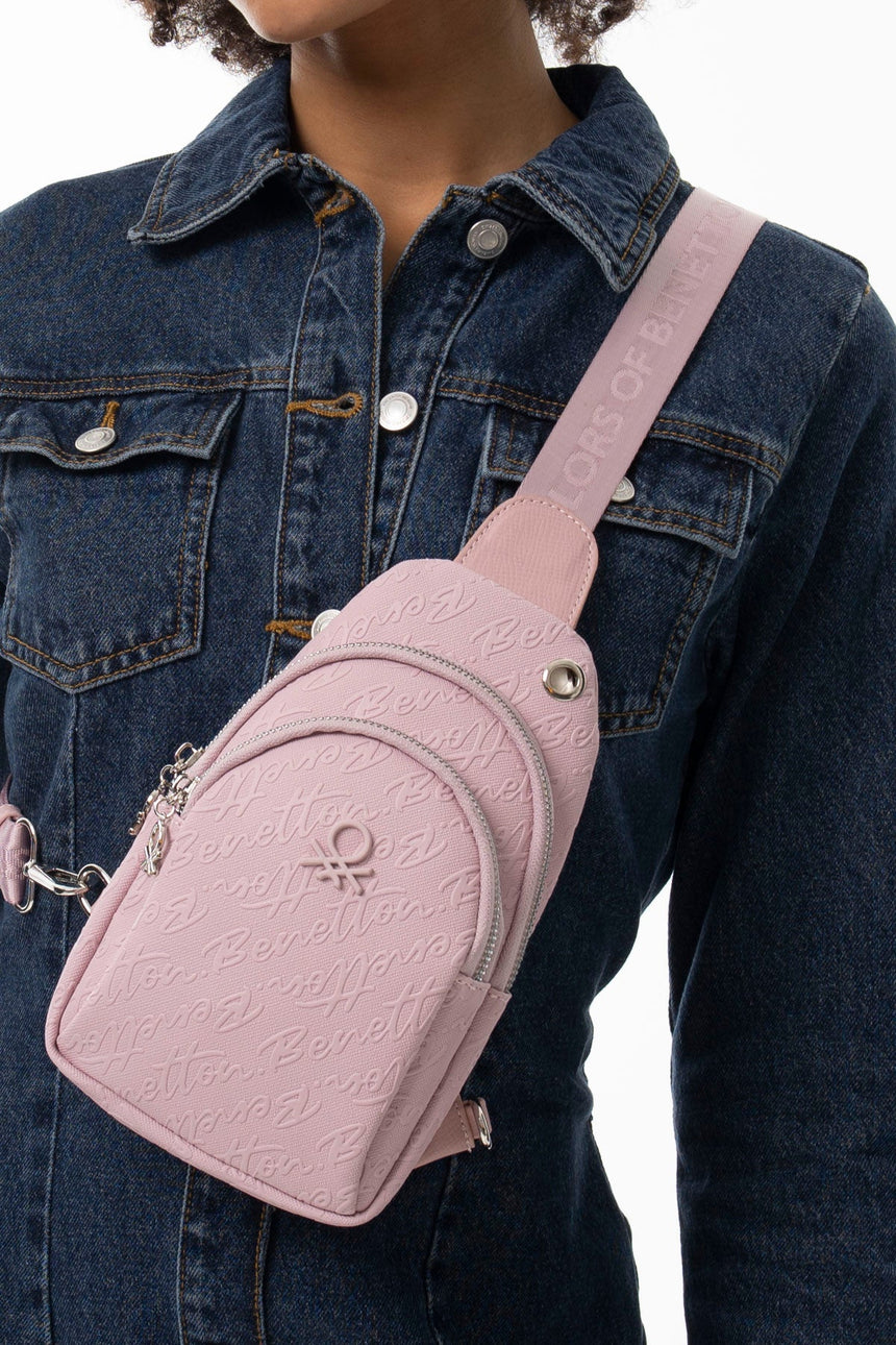 Benetton Çapraz Askılı Kadın Çantası Pembe