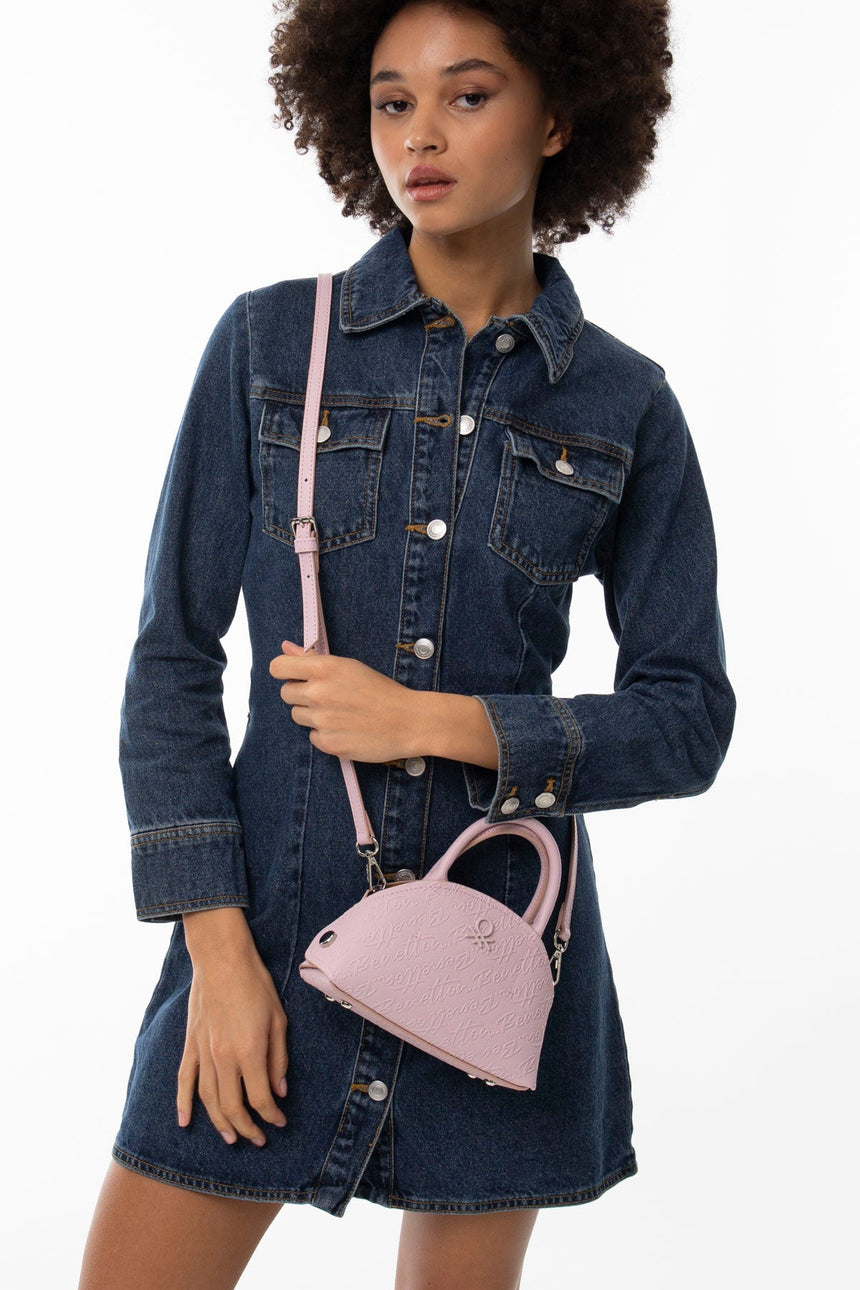 Benetton Çapraz Askılı Kadın Çantası Pembe