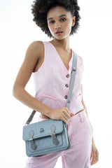 Benetton Çapraz Askılı Kadın Çantası Platin