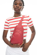 Benetton Logo Detaylı Bel Çantası Bordo