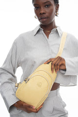 Benetton Logo Detaylı Bel Çantası Sarı