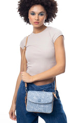 Benetton Çapraz Askılı Kadın Çantası Kot - Mavi - Açık Camel