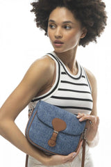 Benetton Çapraz Askılı Kadın Çantası Kot - Lacivert - Camel
