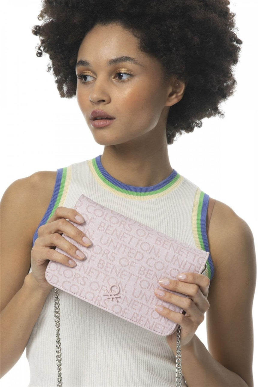 Benetton Çapraz Askılı Kadın Çantası Pembe