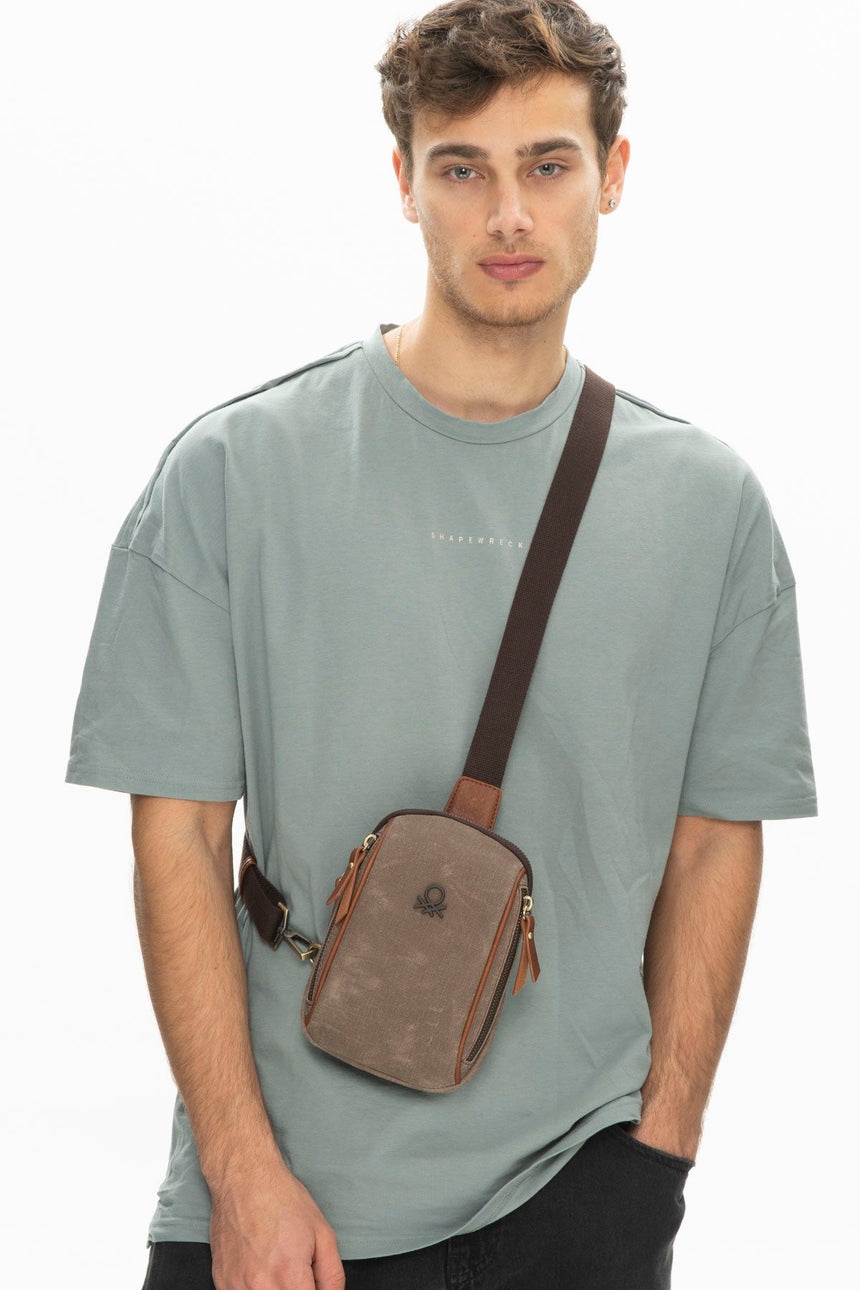 Benetton Çapraz Askılı Çanta Kahve