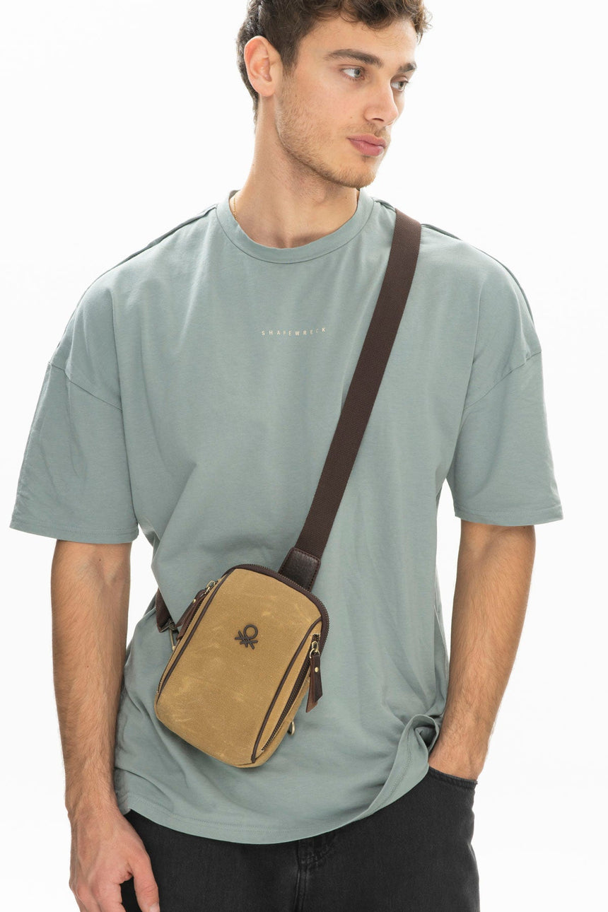 Benetton Çapraz Askılı Çanta Bej