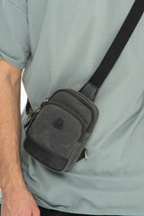 Benetton Logolu Çapraz Askılı Çanta Siyah