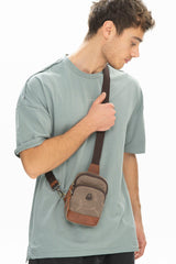 Benetton Logolu Çapraz Askılı Çanta Kahve