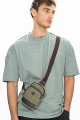 Benetton Logolu Çapraz Askılı Çanta Haki