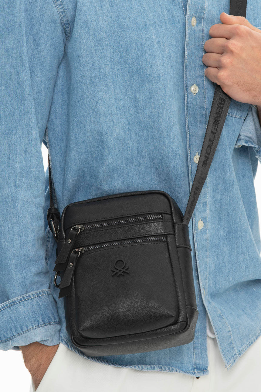 Benetton Çapraz Askılı Çanta Siyah