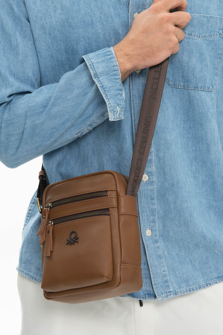 Benetton Çapraz Askılı Çanta Taba