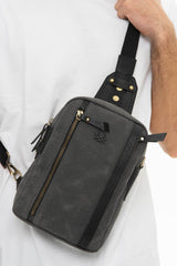 Benetton Fermuar Bölmeli Bel Çantası Siyah