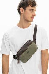 Benetton Logo Detaylı Bel Çantası Haki