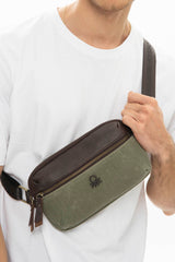 Benetton Logo Detaylı Bel Çantası Haki