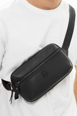 Benetton Fermuar Detaylı Çapraz Çanta Siyah