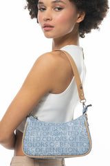 Benetton Kadın Omuz Çantası Kot - Mavi - Açık Camel