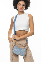 Benetton Kadın Omuz Çantası Kot - Mavi - Açık Camel