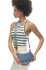 Benetton Kadın Omuz Çantası Kot - Lacivert - Camel