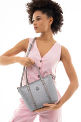 Benetton Uzun Askı Detaylı El Çantası Platin