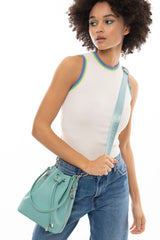 Benetton Büzgülü Omuz Çantası Su Yeşili