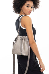 Benetton Büzgülü Omuz Çantası Altın