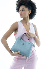 Benetton Tutma Kulplu El Çantası Platin