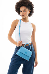 Benetton Tutma Kulplu El Çantası Mavi