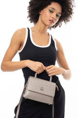 Benetton Tutma Kulplu El Çantası Altın